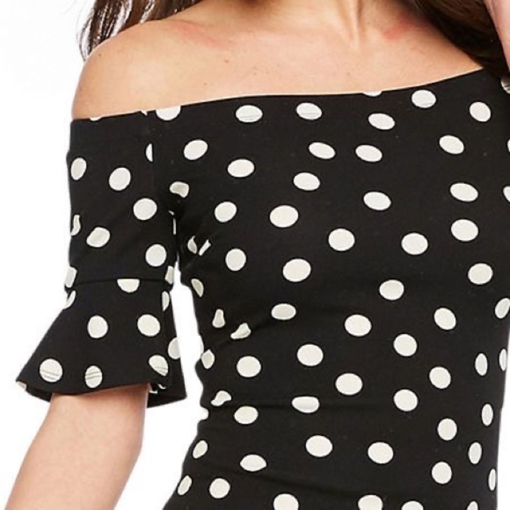 Polka Dot Off Shoulder Dress